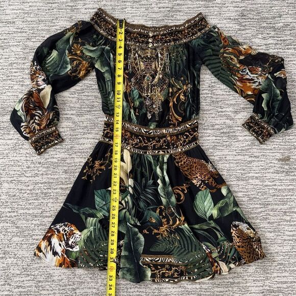 New Camilla Off Shoulder Mini Dress in Easy Tiger | REVOLVE XS - Picture 8 of 14